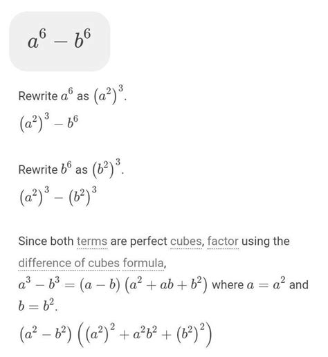Factorise : A6 .